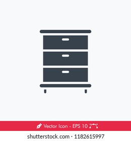 Cabinet (Shelf) Icon / Vector
