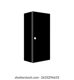 Cabinet silhouette icon vector flat design.