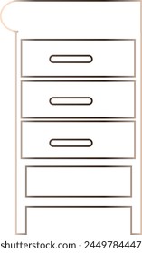 Cabinet for storing things and books design.