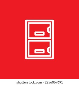 Cabinet sub line icon, App interface graphic resource, vector illustration.