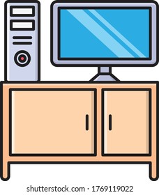 icono de color plano vector de gabinete 