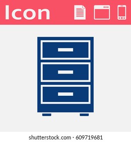 cabinet vector flat icon 