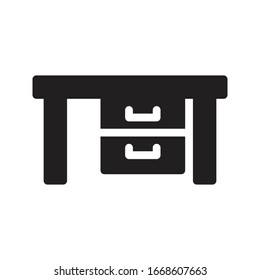 cabinet vector glyph flat icon 