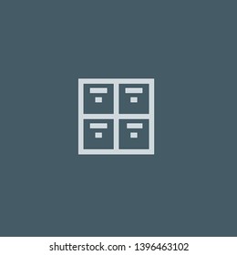 Cabinet vector icon. Cabinet concept stroke symbol design. Thin graphic elements vector illustration, outline pattern for your web site design, logo, UI. EPS 10.