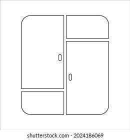 Icono del vector del gabinete en ilustración simple