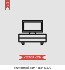 Cabinet vector icon, illustration symbol