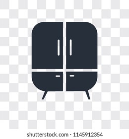 Cabinet vector icon isolated on transparent background, Cabinet logo concept