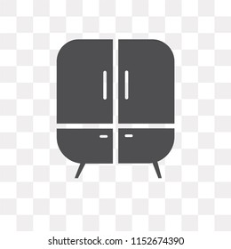 Cabinet vector icon isolated on transparent background, Cabinet logo concept