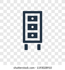 Cabinet vector icon isolated on transparent background, Cabinet transparency logo concept