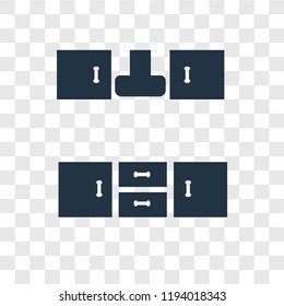 Cabinet vector icon isolated on transparent background, Cabinet transparency logo concept