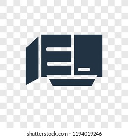 Cabinet vector icon isolated on transparent background, Cabinet transparency logo concept
