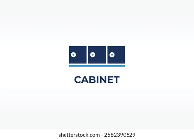 CABINET vector, icon or logo sign isolated symbol illustration