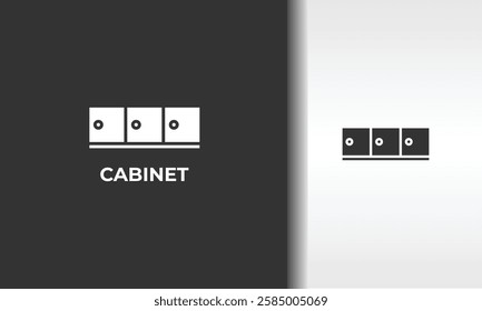 Cabinet Vector, Icon Or Logo Sign Isolated Symbol Illustration