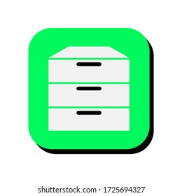 Cabinet vector illustration icon. Cabinet icon in two-dimensional shape. The concept of locker storage and secure storage by using a cabinet modern icon.