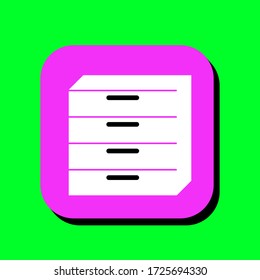 Icono de ilustración del vector del gabinete. Icono de gabinete en forma bidimensional. El concepto de almacenamiento de locker y almacenamiento seguro mediante un icono moderno de gabinete.