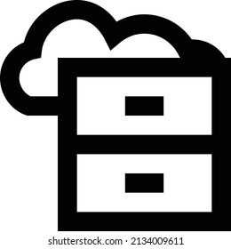 cabinet vector illustration isolated on a transparent background. stroke vector icons for concept or web graphics.