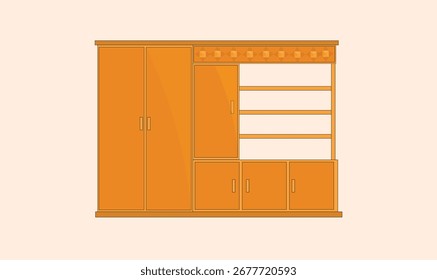 Ilustração do vetor de gabinete para uso.