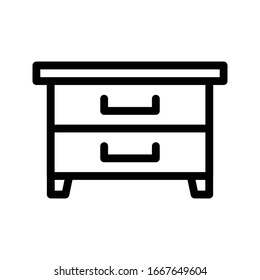 cabinet vector thin line icon 