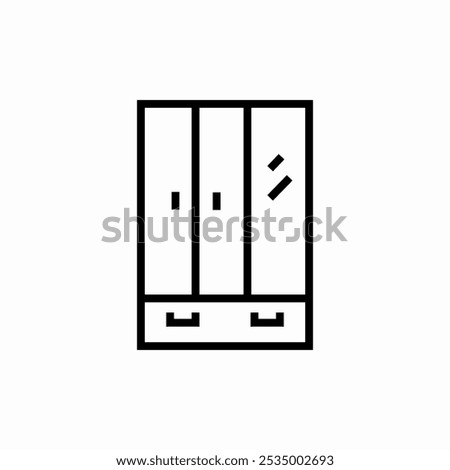 cabinet wardrobe icon sign vector