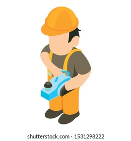 Cabinetmaker icon. Isometric illustration of cabinetmaker vector icon for web