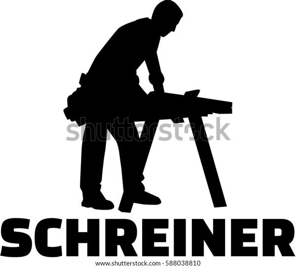 Cabinetmaker Silhouette German Job Title Stock Image Download Now