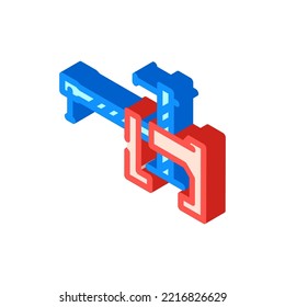 cabinetry clamp isometric icon vector. cabinetry clamp sign. isolated symbol illustration