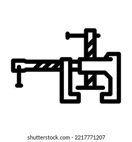 cabinetry clamp line icon vector. cabinetry clamp sign. isolated contour symbol black illustration