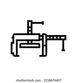 cabinetry clamp line icon vector. cabinetry clamp sign. isolated contour symbol black illustration