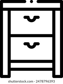 cabinets icon. Thin Linear Style Design Isolated On White Background