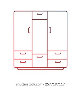 cabinets icon with white background vector stock illustration