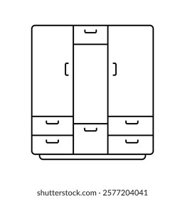 cabinets icon with white background vector stock illustration