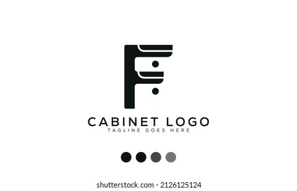 Cabinets Letter  Modern F Logo Design template