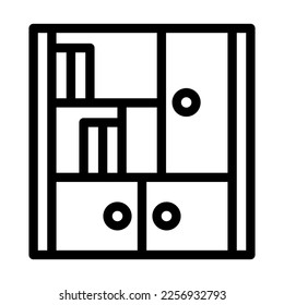 Cabinets Vector Line Icon Design