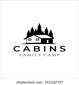 cabins logo vector illustration design simple