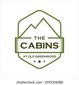 The Cabins outdoor logo concept. design template, vector illustration