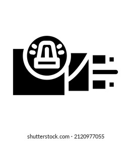 Kabel für Alarmanlagen Symbol Vektorgrafik. Kabel für Alarmsysteme Zeichen. isoliertes Kontursymbol