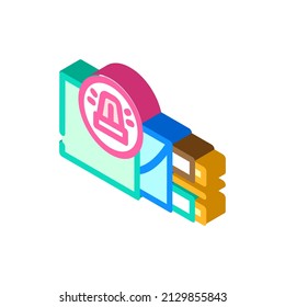 Kabel für Alarmsysteme isometrische Icon Vektorgrafik. Kabel für Alarmsysteme Zeichen. einzelne Symbolillustration