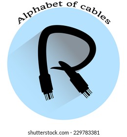 Cable alphabet. Vector illustration