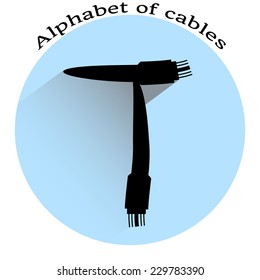 Cable alphabet. Vector illustration