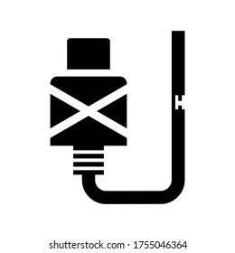 Icono de salto de cable o logotipo símbolo de signo aislado ilustración vectorial - iconos vectoriales de estilo negro de alta calidad
