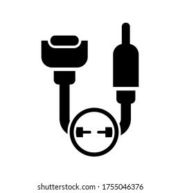 Kabel-Break-Symbol oder -Logo einzeln auf Zeichen, Vektorgrafik - hochwertige Vektorsymbole in schwarzem Stil
