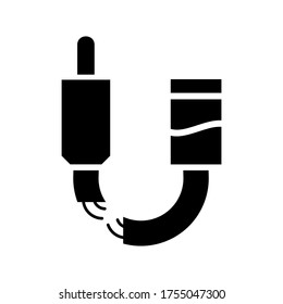 Cable Break  icon or logo isolated sign symbol vector illustration - high quality black style vector icons
