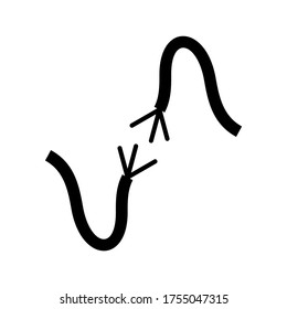 Icono de salto de cable o logotipo símbolo de signo aislado ilustración vectorial - iconos vectoriales de estilo negro de alta calidad
