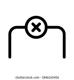 icono de salto de cable o logotipo símbolo de signo aislado ilustración vectorial - iconos vectoriales de estilo negro de alta calidad
