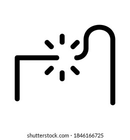 icono de salto de cable o logotipo símbolo de signo aislado ilustración vectorial - iconos vectoriales de estilo negro de alta calidad
