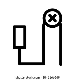 cable break icon or logo isolated sign symbol vector illustration - high quality black style vector icons

