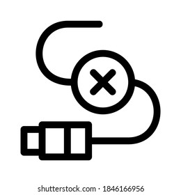 cable break icon or logo isolated sign symbol vector illustration - high quality black style vector icons
