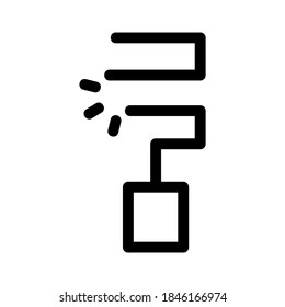 cable break icon or logo isolated sign symbol vector illustration - high quality black style vector icons
