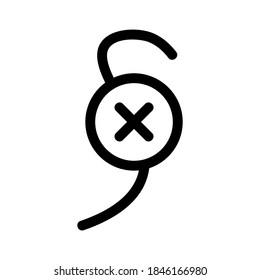 cable break icon or logo isolated sign symbol vector illustration - high quality black style vector icons
