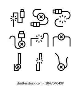 icono de salto de cable o logotipo símbolo de signo aislado ilustración vectorial - Colección de iconos vectoriales de estilo negro de alta calidad
